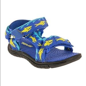 Tevas Sharks and Royal Lime Size 4.0 Toddler